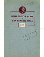1952 LEA-FRANCIS 14 H.P. FOUR-LIGHT SALOON INSTRUCTIEBOEKJE