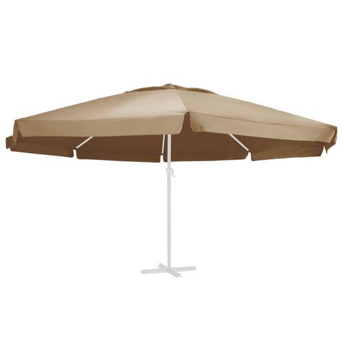 vidaXL Vervangingsdoek voor parasol 600 cm taupe, Jardin & Terrasse, Parasols, Envoi