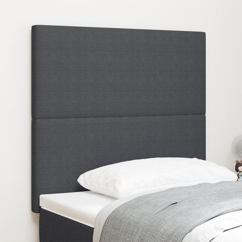 vidaXL LED Hoofdbord Donkergrijs 80 cm Corduroy Stof, Huis en Inrichting, Slaapkamer | Bedden, Nieuw, Verzenden