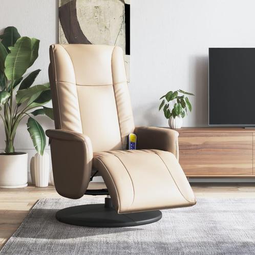 vidaXL Massagestoel verstelbaar met voetensteun kunstleer, Huis en Inrichting, Fauteuils, Nieuw, Verzenden