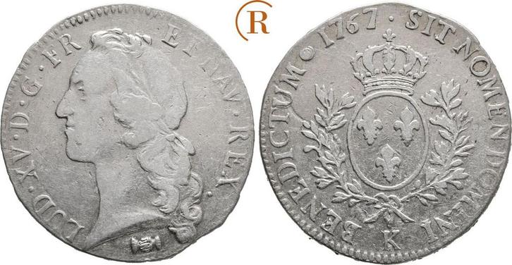 Ecu Bordeaux 1767 K Frankreich: Ludwig Xv, 1715-1774:, Postzegels en Munten, Munten | Europa | Niet-Euromunten, België, Verzenden