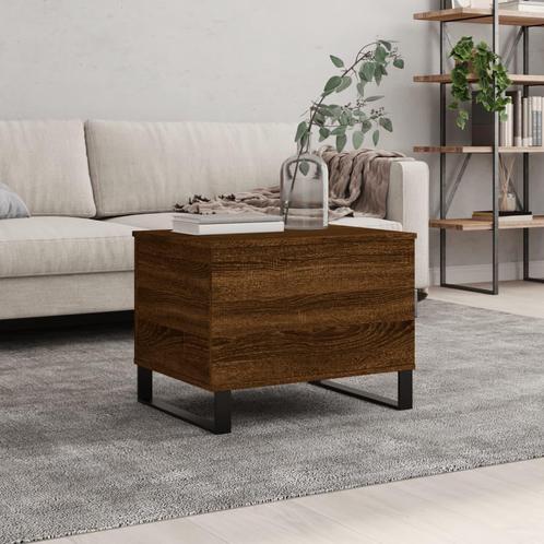 vidaXL Salontafel 60x44,5x45 cm bewerkt hout bruin, Huis en Inrichting, Tafels | Salontafels, Nieuw, Verzenden
