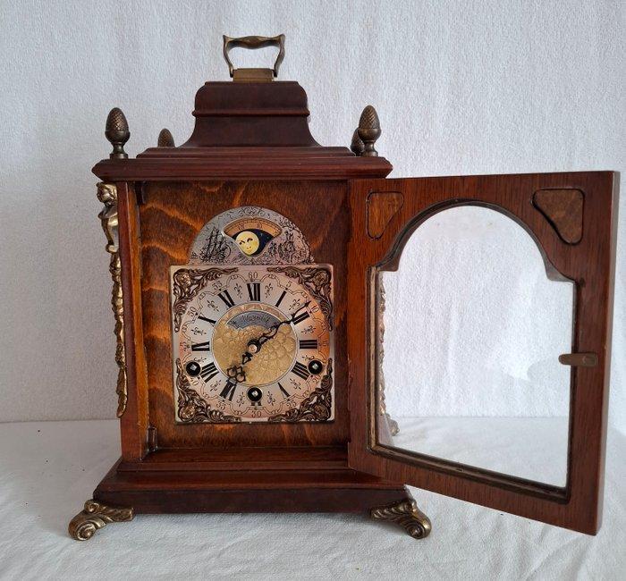 Tafelklok - Warmink (Wuba) - Vintage Glas, Hout, Messing -, Antiek en Kunst, Antiek | Klokken