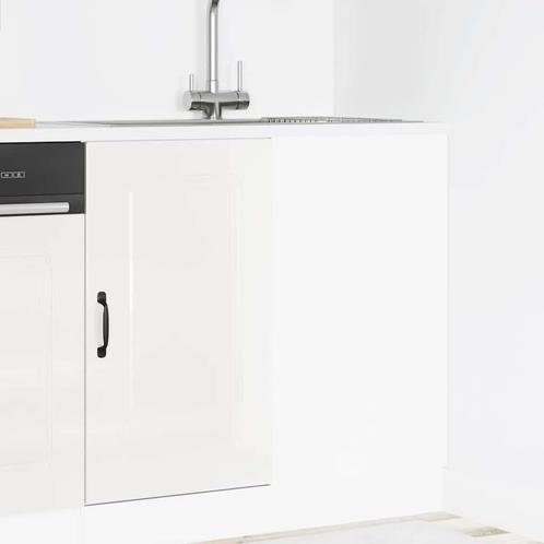vidaXL Keuken onderkast Kalmar bewerkt hout hoogglans wit, Huis en Inrichting, Kasten | Overige, Nieuw, Verzenden