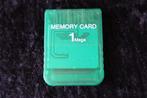 Memory Card 1 Mega Transperant Green Playstation 1 PS1, Games en Spelcomputers, Verzenden, Nieuw