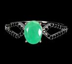 Sans prix de réserve - Bague Argent Émeraude - Spinel