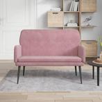 vidaXL Bankje 108x79x79 cm fluweel roze, Verzenden, Nieuw