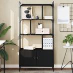 vidaXL Boekenkast met deuren 76,5x30x154,5 cm bewerkt hout, Huis en Inrichting, Kasten | Boekenkasten, Verzenden, Nieuw