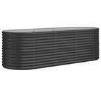Bloembak Antraciet Staal 224cm | Retour Deal | Balkon Dec..., Tuin en Terras, 100 cm of meer, Verzenden, Nieuw, Metaal