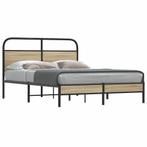 vidaXL Bedframe zonder matras bewerkt hout gerookt eiken, Verzenden, Nieuw