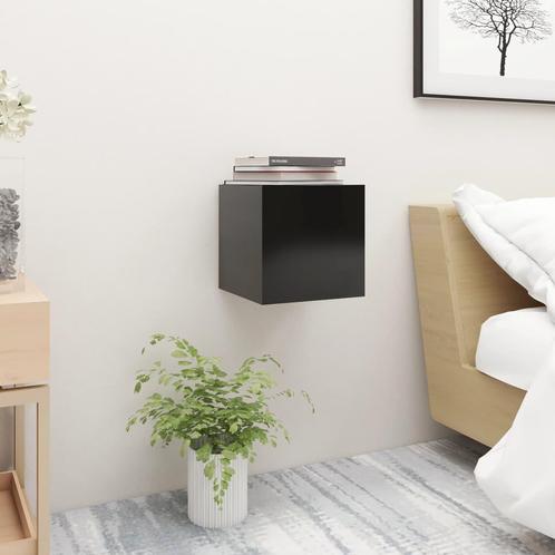 vidaXL Nachtkastje 30,5x30x30 cm bewerkt hout zwart, Huis en Inrichting, Slaapkamer | Nachtkastjes, Nieuw, Verzenden