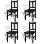 Grenen Stoelen - Donkerbruin - Set van 4 | OP = OP, Bruin, Verzenden, Nieuw, Vier
