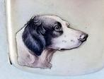 Finely Enameled Dog - Doos - .800 zilver, Antiquités & Art