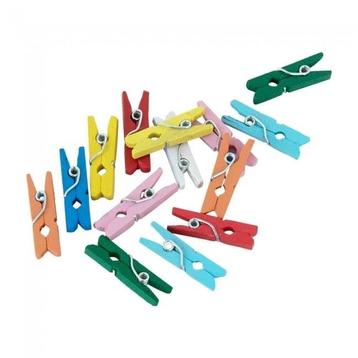 Mini Knijpers Hout Gemixt 24st, Verzenden