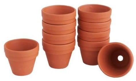 Terracotta Potjes Binnenmaat 4 cm doos 10 stuks, Hobby en Vrije tijd, Knutselen, Nieuw