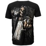 Hitman Skeleton Twee Badass Guns T-Shirt Zwart / Grijs, Nieuw