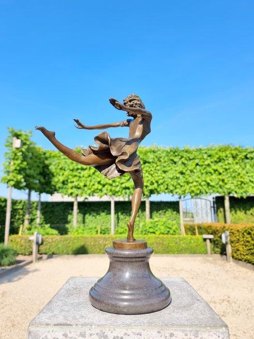 sculptuur, Frivole danseres - 37 cm - Brons, Marmer, Antiek en Kunst, Curiosa en Brocante