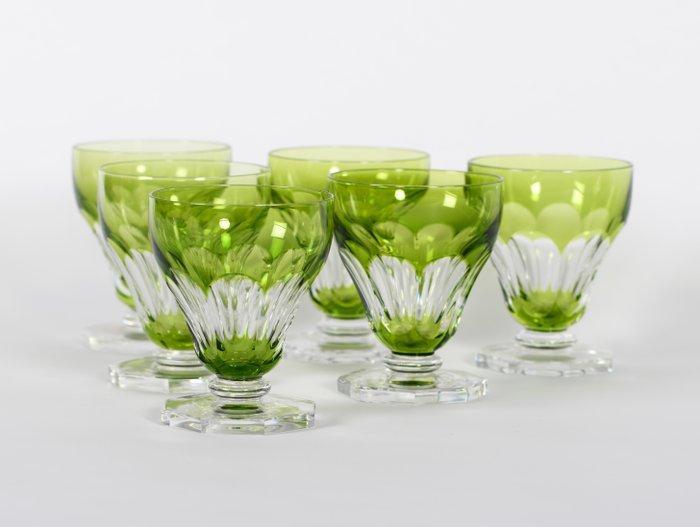 Prachtig lot van 6 antieke kristallen Val Saint Lambert, Antiquités & Art, Antiquités | Meubles | Tables