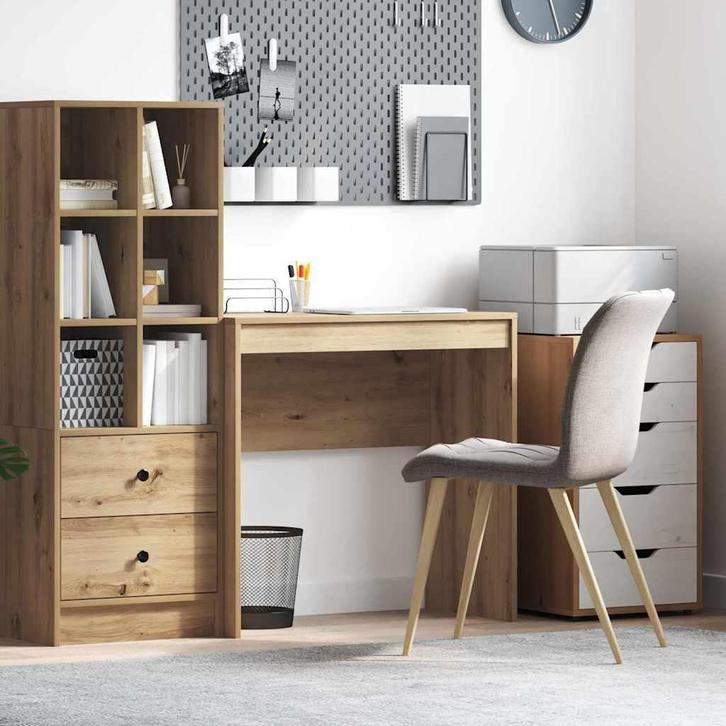 vidaXL Bureau artisanaal eikenkleurig 80 x 40 x 76 cm, Huis en Inrichting, Bureaus, Nieuw, Verzenden