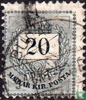 Hongarije - Brief, kroon en posthoorn - 1898, Postzegels en Munten, Postzegels | Europa | Overig, Gestempeld, Verzenden