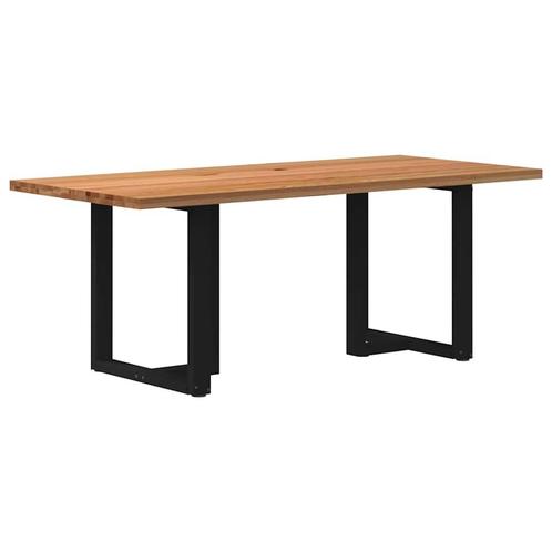 vidaXL Eettafel rechthoekig 200x90x74 cm massief eikenhout, Huis en Inrichting, Tafels | Eettafels, Nieuw, Verzenden