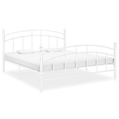 vidaXL Bedframe metaal wit 140x200 cm, Huis en Inrichting, Slaapkamer | Bedden, Nieuw, Verzenden