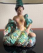 Lampe - ceramique emaillé polychrome, Antiek en Kunst