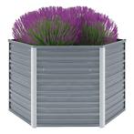 vidaXL Plantenbak verhoogd 129x129x77 cm gegalvaniseerd, Tuin en Terras, Verzenden, Nieuw