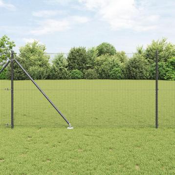vidaXL Gelast draadvloer met 13 stekels Grijs 1.4x50 m Staal, Verzenden