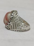 Zilver, amber - Ring - Unieke zilveren amberring, Collections