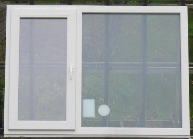 pvc raam, chassis , venster 157 x 115 creme / agaatgrijs, Doe-het-zelf en Bouw, Raamkozijnen en Schuifdeuren, Inclusief glas, Nieuw