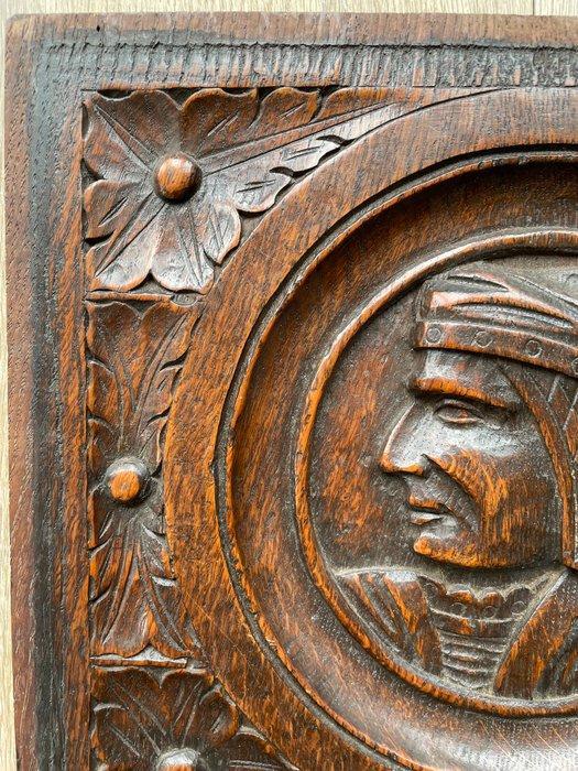 Snijwerk, Romayne hoofd - 29 cm - Hout, Antiek en Kunst, Curiosa en Brocante