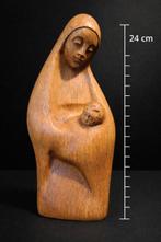Beeld, Maria met kindje Jezus - 24 cm - Eik, Antiek en Kunst