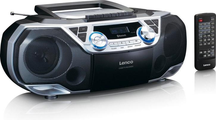 Draagbare radio - Boombox - CD Speler - Zilver - Lenco - SCD, Audio, Tv en Foto, Luidsprekerboxen, Nieuw, Verzenden