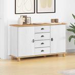 vidaXL Dressoir ASKIM Wit 133.5 x 40 x 79 cm Massief, Huis en Inrichting, Kasten | Dressoirs, Verzenden, Nieuw