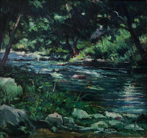 Rosendo Gonzalez Carbonell (1910-1984) - Paisaje español con, Antiek en Kunst, Kunst | Schilderijen | Klassiek