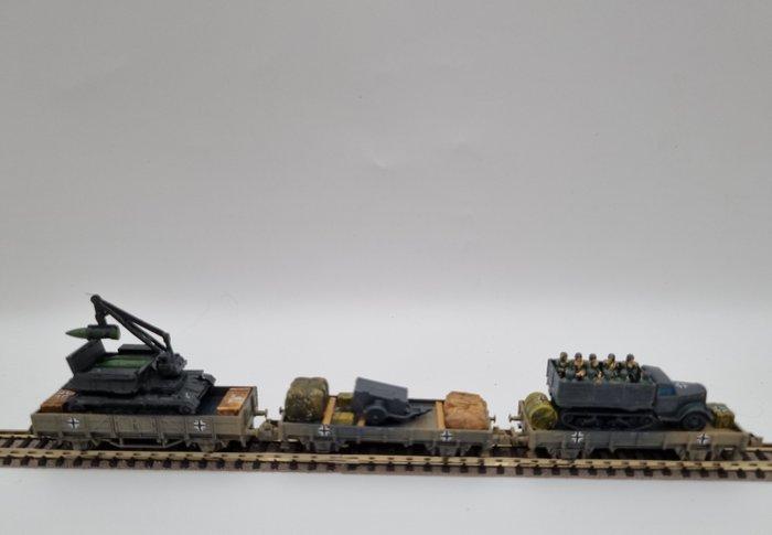 Arnold, Roco N - Wagon de train miniature (3) - Wehrmacht -, Hobby en Vrije tijd, Modeltreinen | N-Spoor