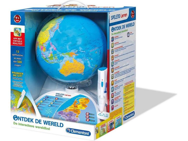 Clementoni - Interactieve Wereldbol - Educatief speelgoed, Huis en Inrichting, Woonaccessoires | Overige, Zo goed als nieuw, Verzenden