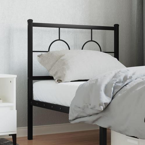 vidaXL Tête de lit métal noir 80 cm, Maison & Meubles, Chambre à coucher | Lits, Neuf, Envoi