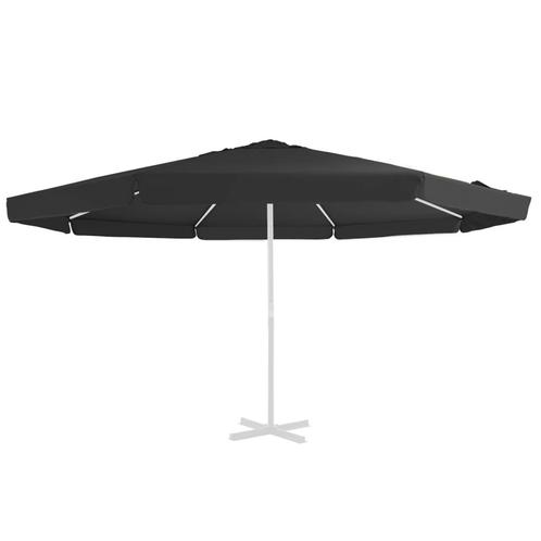 vidaXL Vervangingsdoek voor parasol 500 cm zwart, Jardin & Terrasse, Parasols, Envoi