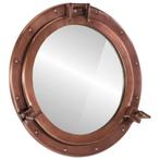 vidaXL Wandspiegel patrijspoort Ø50 cm aluminium en glas, Huis en Inrichting, Woonaccessoires | Spiegels, Verzenden, Nieuw