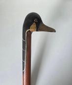 Gedetailleerd Vintage Wandelstok - Hout - Eend, Antiek en Kunst