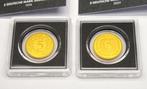 Duitsland. 2024 1/1000 Oz, .999 gold DDR 2 Mark + 5 Mark (2, Postzegels en Munten
