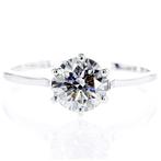 Zonder minimumprijs - Verlovingsring - 14 karaat Witgoud -