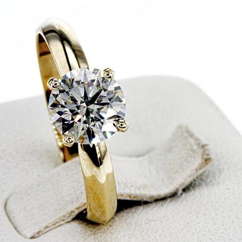 Zonder Minimumprijs - 1.51 Ct SI1 Round Diamond Ring -, Bijoux, Sacs & Beauté, Bijoux anciens