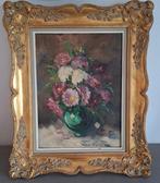 Tourlon (XX) - Bouquet dans un vase vert, Antiek en Kunst