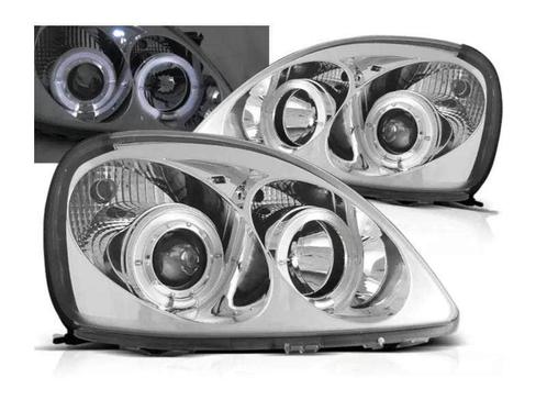 Angel Eyes koplampen Chrome geschikt voor Toyota Yaris, Auto-onderdelen, Verlichting, Nieuw, Toyota, Verzenden