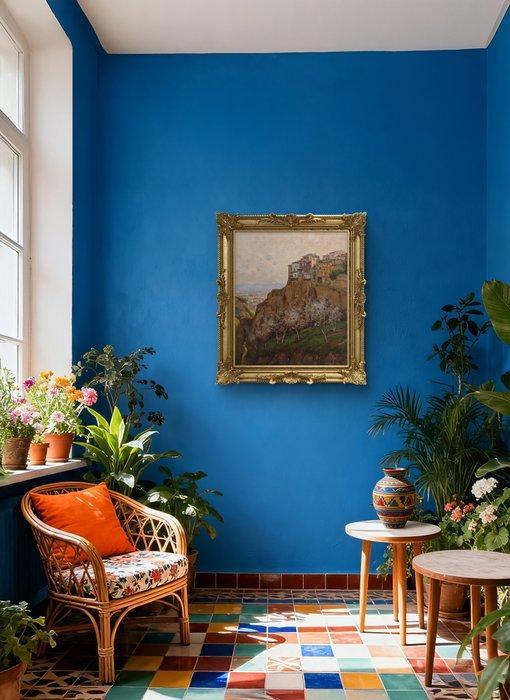 Juan Lluna Lerma (1933–2019) - Sol de tarde, Cuenca, Antiquités & Art, Art | Peinture | Classique