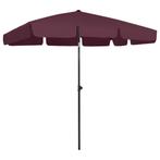 vidaXL Strandparasol 200x125 cm bordeauxrood, Tuin en Terras, Verzenden, Nieuw