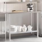 vidaXL Keukenwerktafel met bovenschap 110x55x120 cm, Verzenden